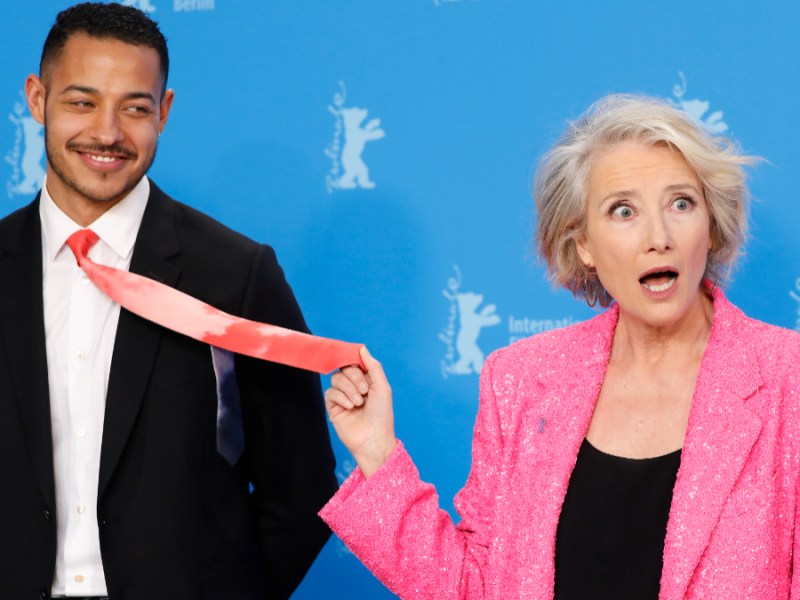 Daryl McCormack und Emma Thompson beim Fototermin zu "Good Luck to You, Leo Grande" bei der Berlinale 2022.