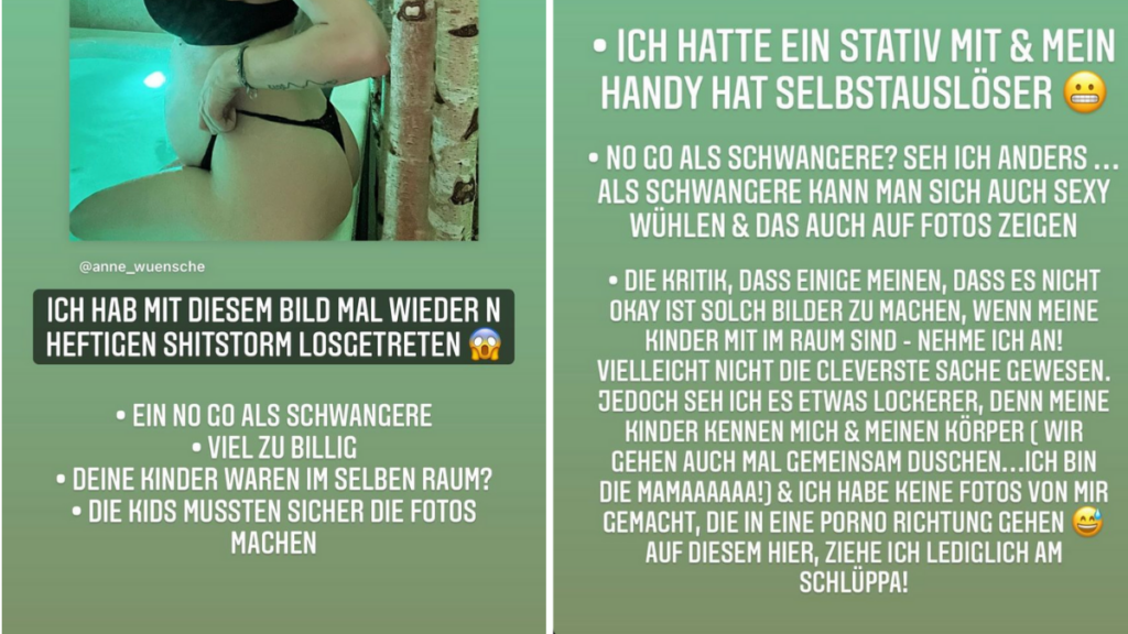 Shitstorm Anne Wünsche: Ihre Reaktion