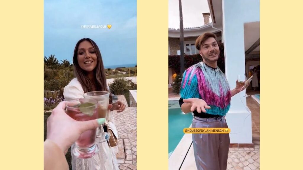 Die Influencer*innen Kira Bejaoui und Sam Dylan waren auf Nanas Party.