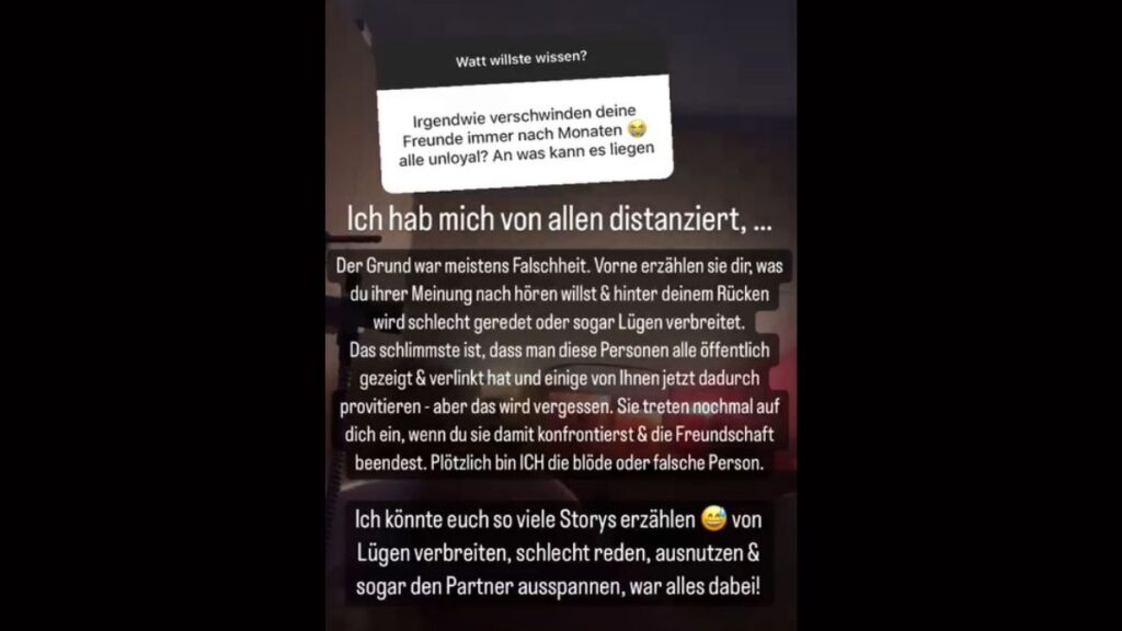 Anne Wünsche verrät, warum sie sich von Freunden distanziert hat.