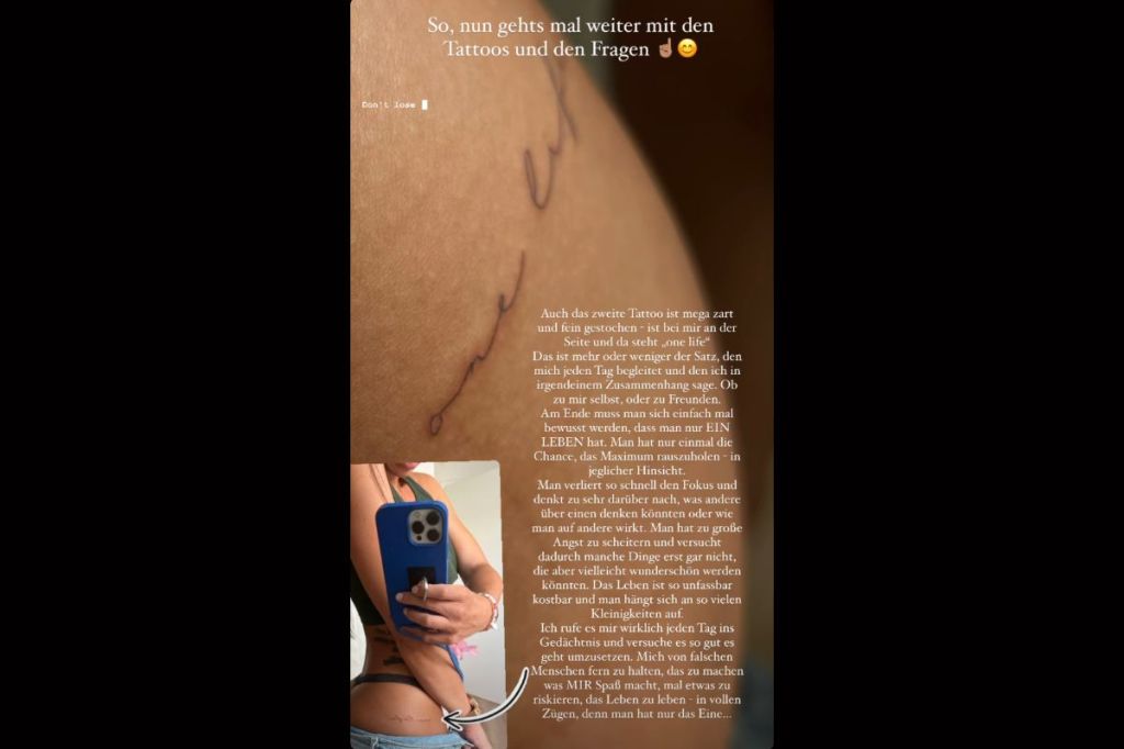 Bella Kraus über ihr Tattoo