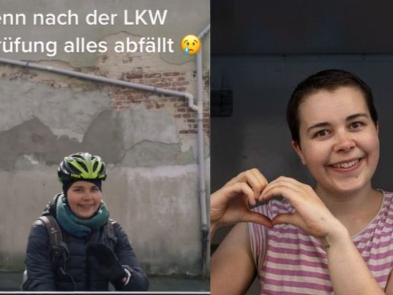 Svenja hat die LKW-Führerscheinprüfung bestanden